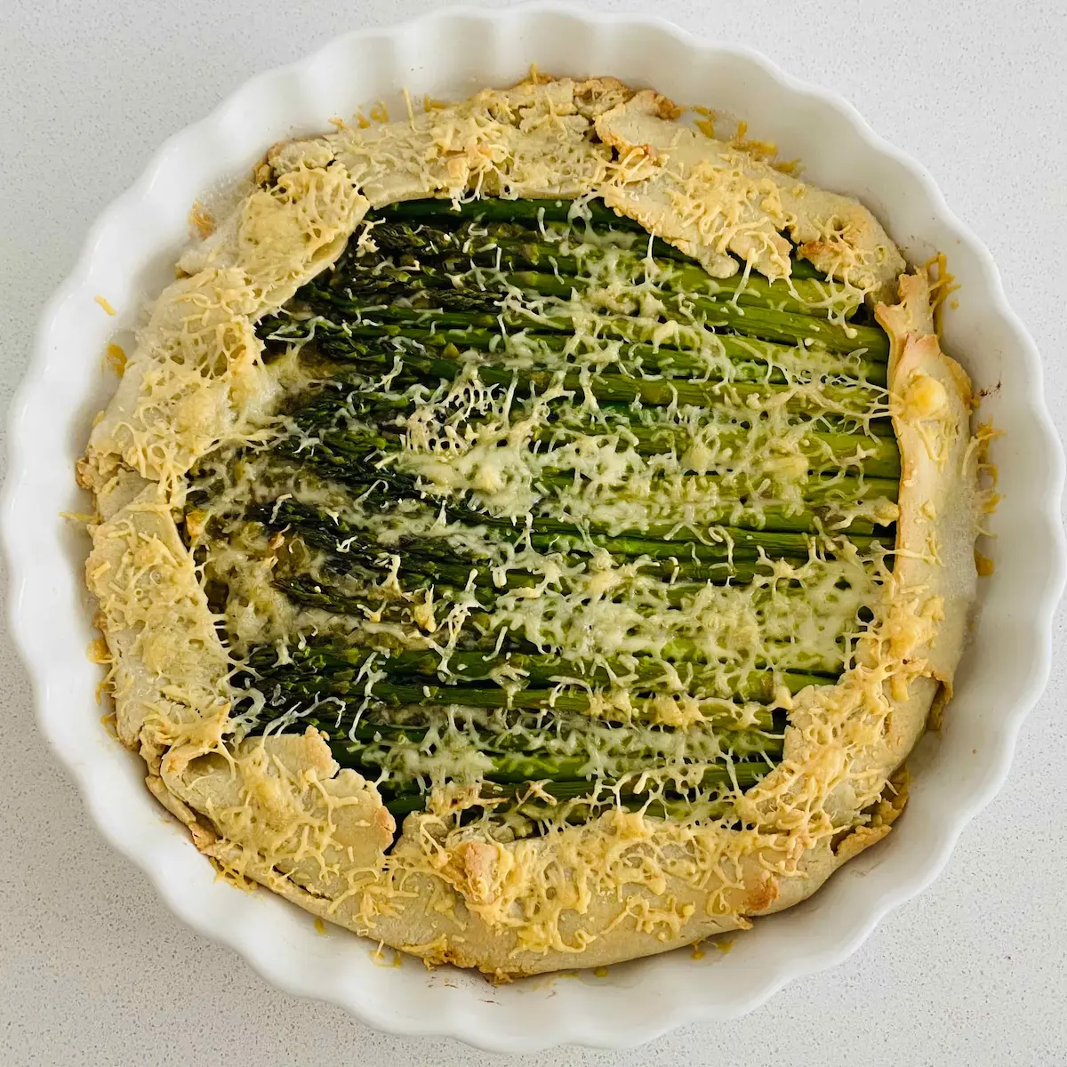 Image of Asparagus Tart with Caramelized Onions