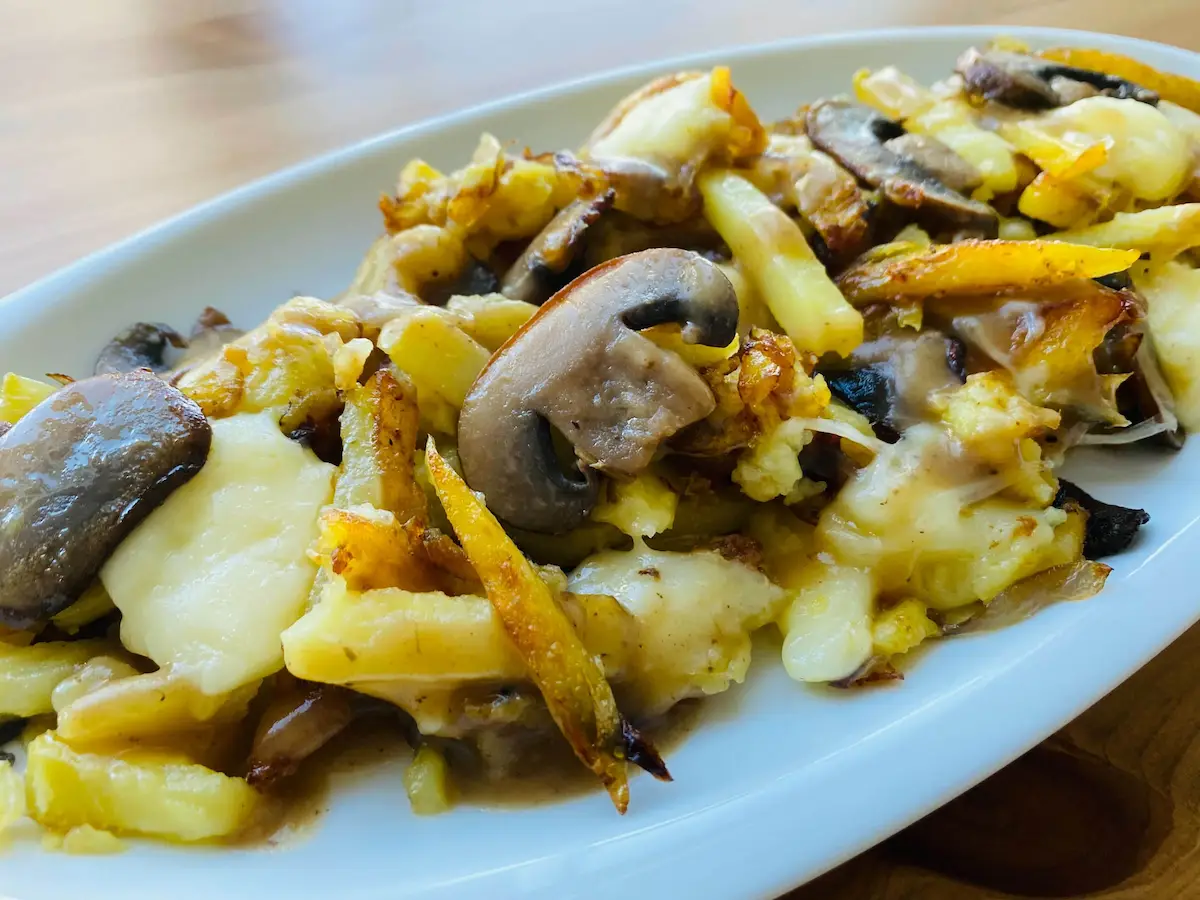Image of Fried Potato Poutine with Mushroom Gravy
